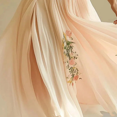 Amelia | Élégants robes de soirée avec décolleté en V et taille haute