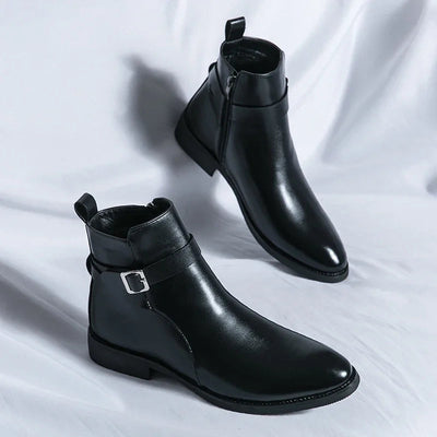 Bottines Chelsea en cuir véritable Sergio