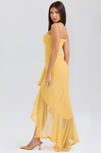 Alicia - Maxi-robe avec volants et fentes