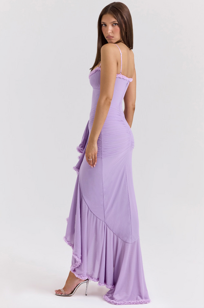 Alicia - Maxi-robe avec volants et fentes