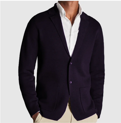 Oliver - Blazer en tricot confortable avec fermeture à boutons à l'avant