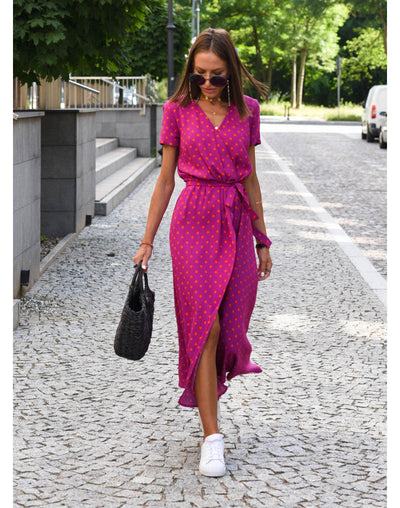 Amelie | Robe Midi Fleurie Enveloppante