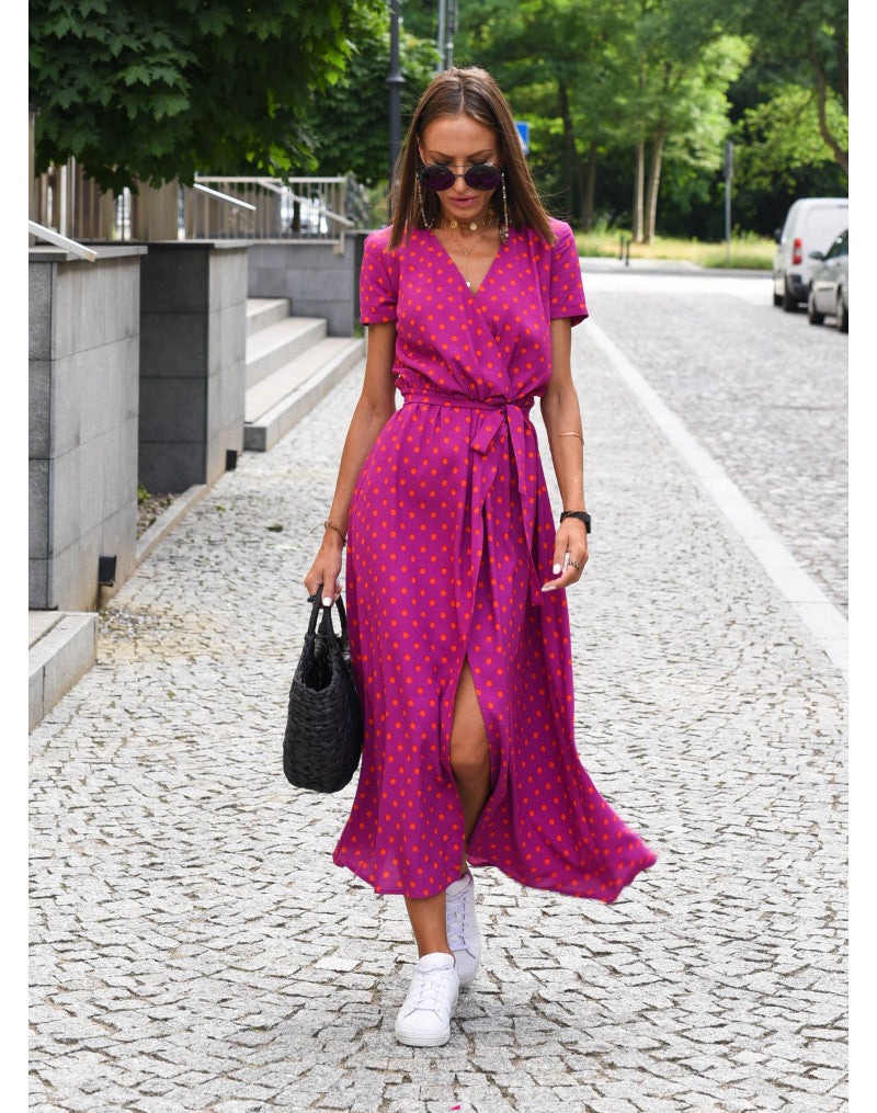Amelie | Robe Midi Fleurie Enveloppante