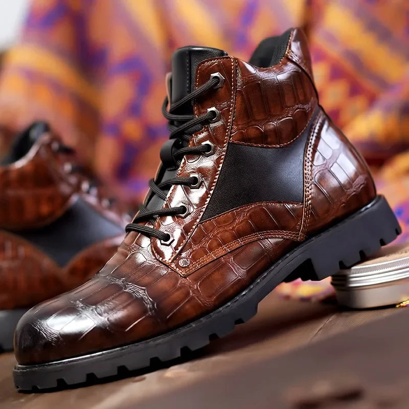 Rendell™ | Bottes en cuir de crocodile