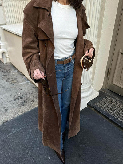 Molly | Manteau trench en daim