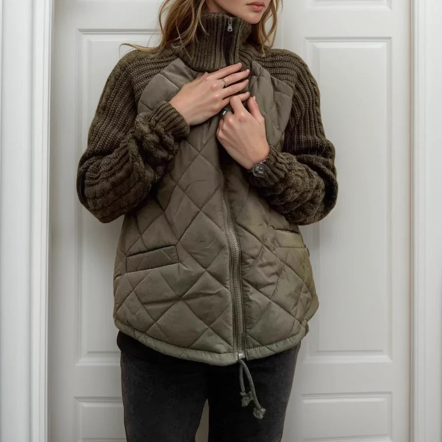 Veste Matelassée Norwegian Soft™ avec Détail Tricoté / Design Européen qui Épouse le Style !
