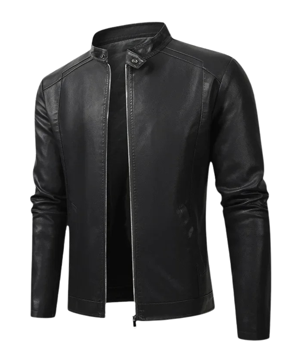 Veste en Cuir Biker Élégante pour Hommes