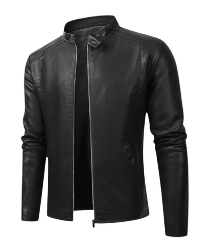 Veste en Cuir Biker Élégante pour Hommes