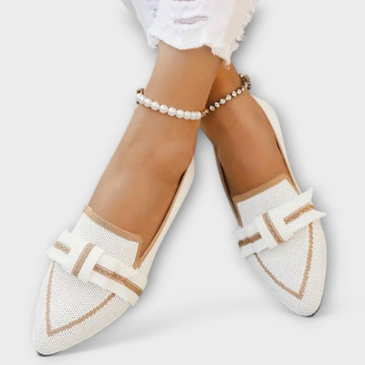 Élise | Chaussures Plates avec Détail Noué Élégant