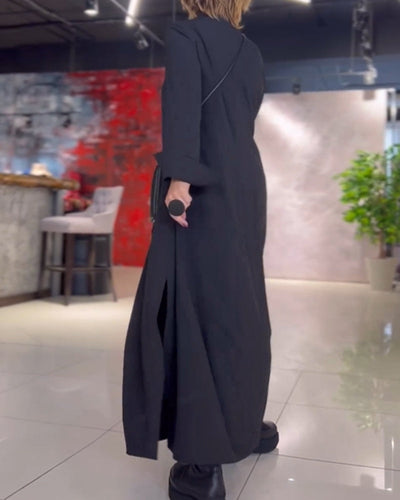 Robe longue ample avec fente latérale
