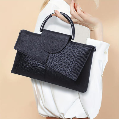 Cassandra | Sac à Main avec Motif Cuir de Crocodile Opulent