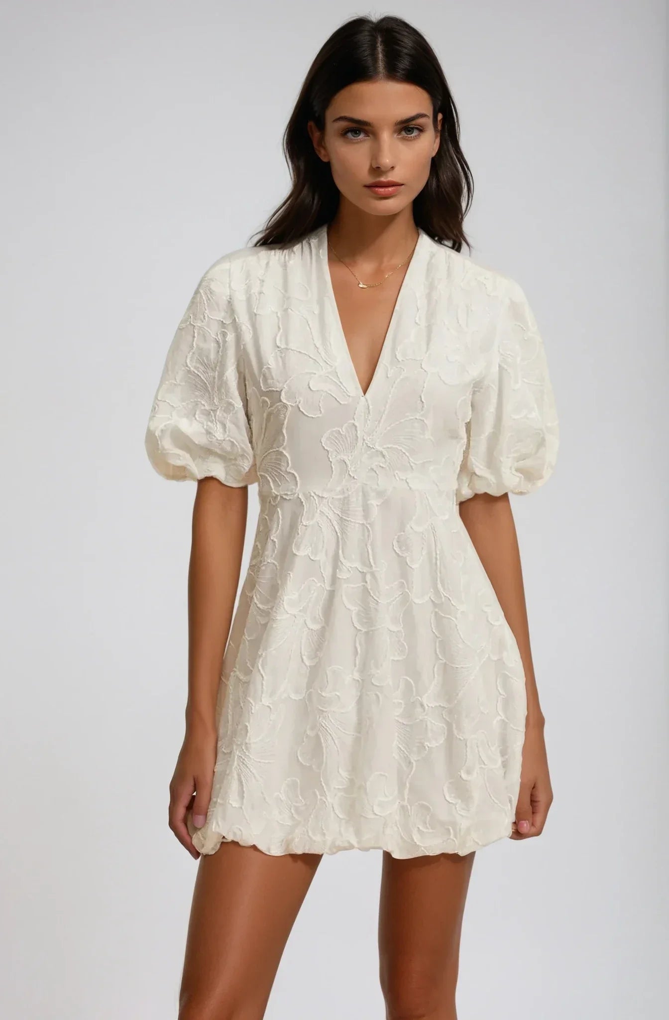 ALBA™ | ROBE D'ÉTÉ COURTE BRODÉE