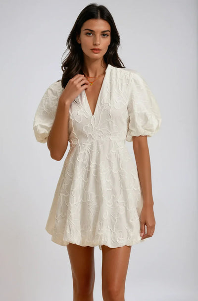 ALBA™ | ROBE D'ÉTÉ COURTE BRODÉE