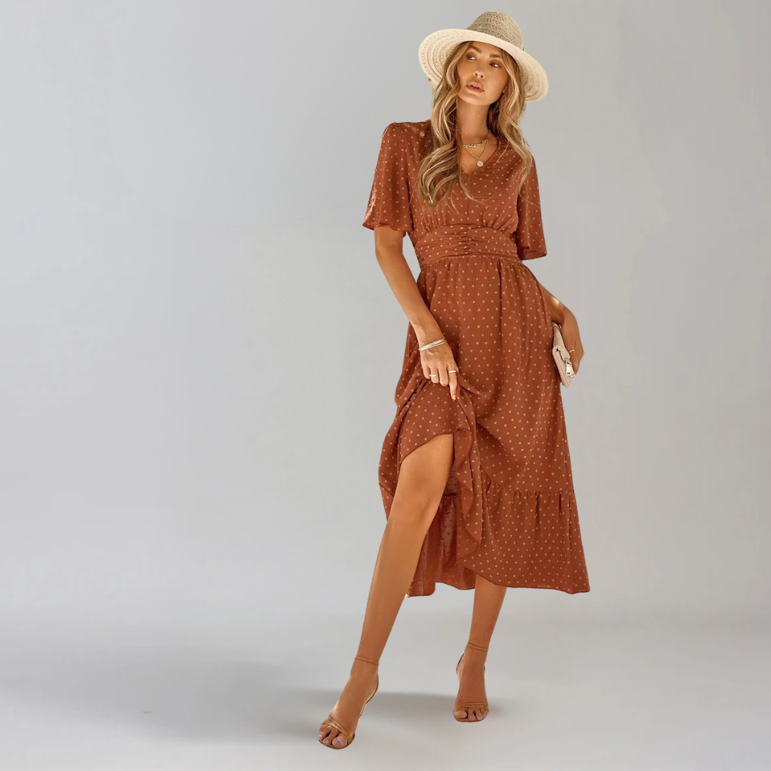 ARIA™ | ROBE MIDI AVEC ENCOLURE EN V
