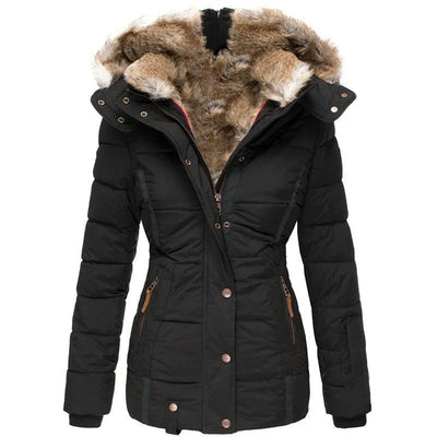 Zola | Manteau d'hiver chaud avec doublure en fourrure