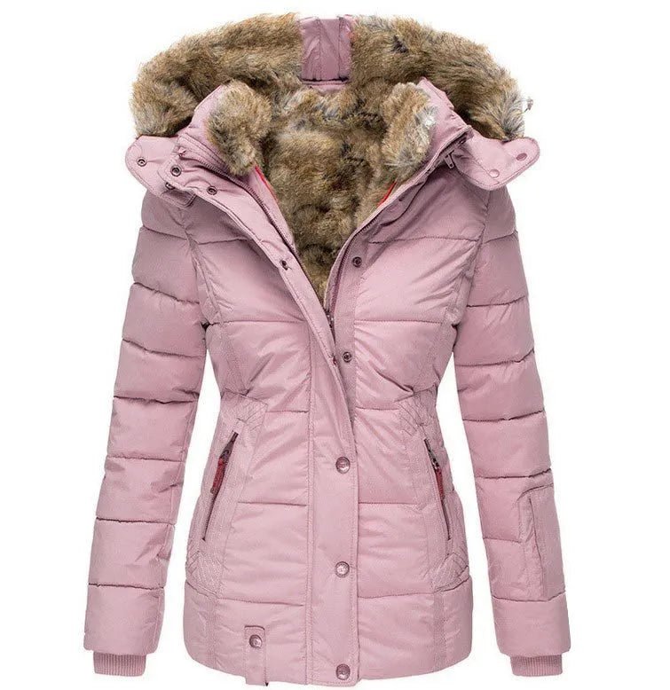 Zola | Manteau d'hiver chaud avec doublure en fourrure
