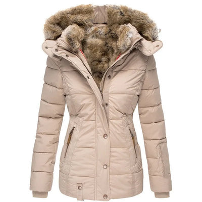 Zola | Manteau d'hiver chaud avec doublure en fourrure