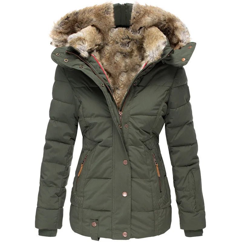 Zola | Manteau d'hiver chaud avec doublure en fourrure