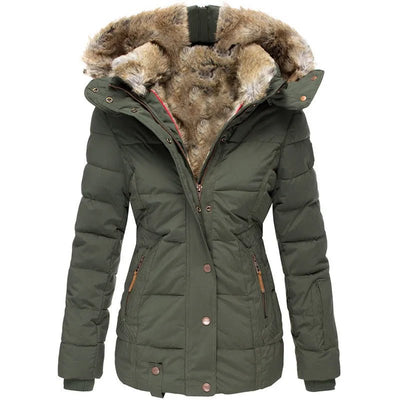 Zola | Manteau d'hiver chaud avec doublure en fourrure