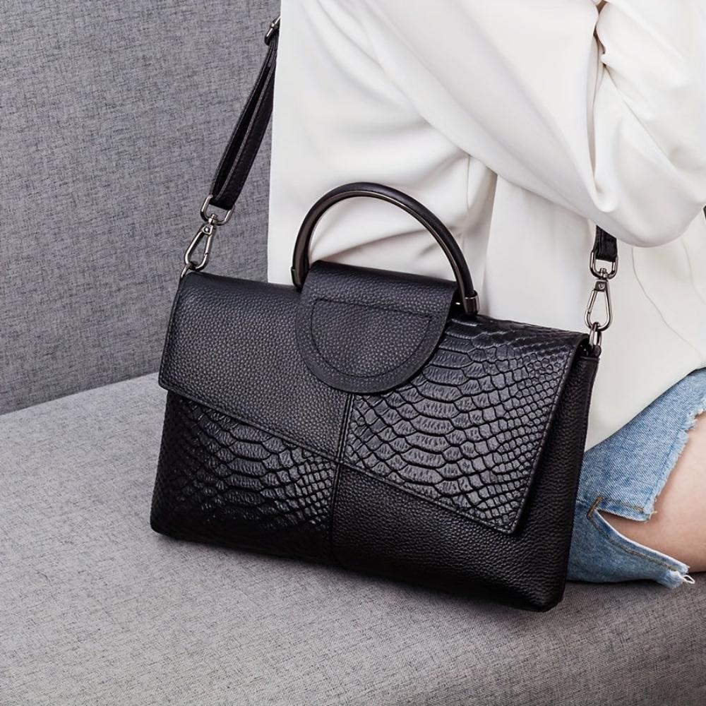 Cassandra | Sac à Main avec Motif Cuir de Crocodile Opulent