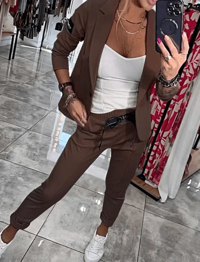Tracy™ | Ensemble Blazer et Pantalon Fluide