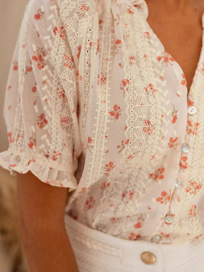 ELINA™ | LA BLOUSE FLEURIE