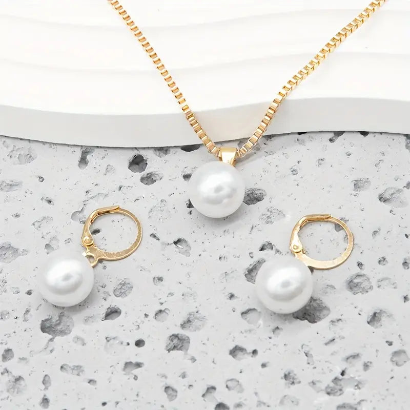 Ensemble de bijoux Golden Grace Pearl | Or