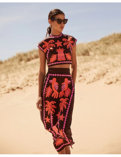 Katia - Ensemble imprimé Top et Jupe