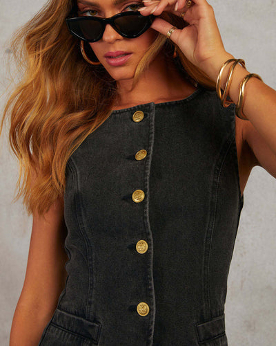 CORINNE™ | ENSEMBLE EN DENIM AVEC DÉTAILS RAFFINÉS
