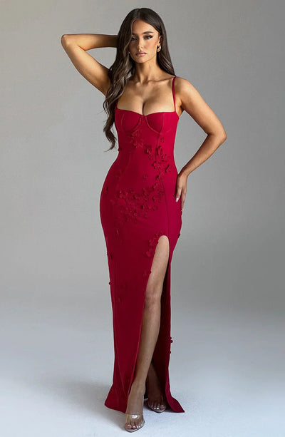 Robe Maxi en Appliqué Floral L’atelier D’amélie