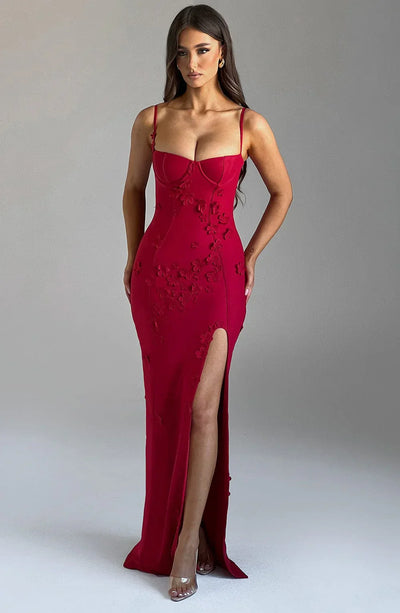 Robe Maxi en Appliqué Floral L’atelier D’amélie