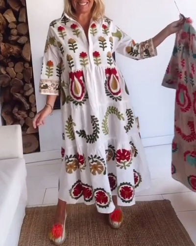 Juliette | Robe Imprimé Floral Graphique
