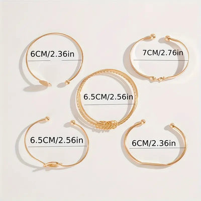 Ensemble de bracelets Élégance Nouée | Or
