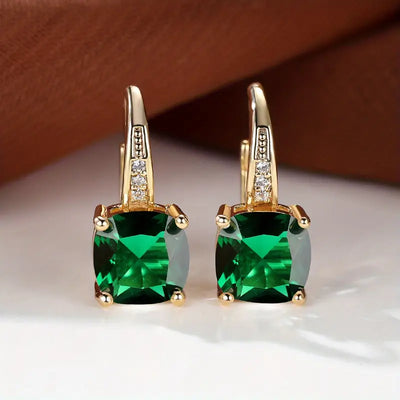 Boucles d'oreilles créoles Mystic Stone | Or