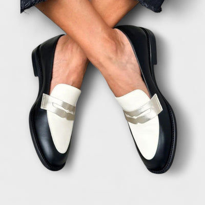 Xara – Mocassins Noirs avec Brillance Métallique