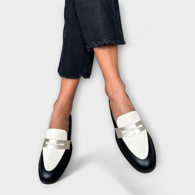 Xara – Mocassins Noirs avec Brillance Métallique
