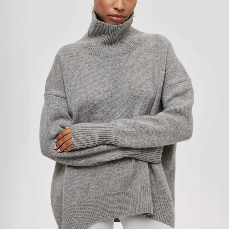 Amelia | Pull en maille élégant à col roulé