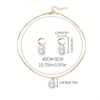 Ensemble de bijoux Golden Grace Pearl | Or