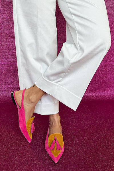 Quelia – Slingbacks à bout pointu avec des franges