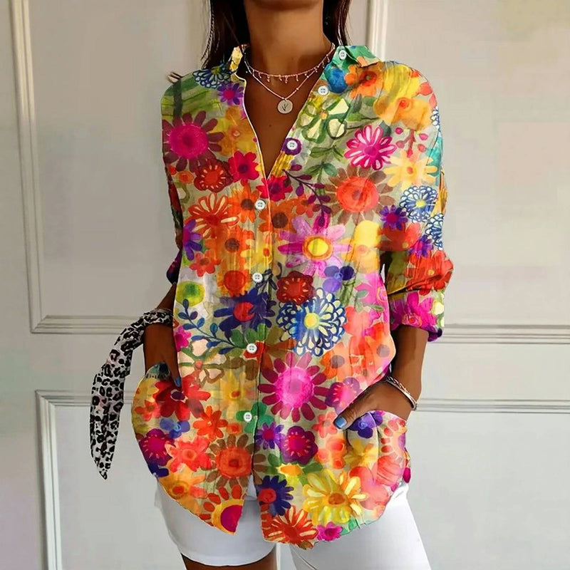 Blouse d'été "Fête au jardin" – Fraîche & féminine