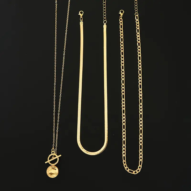 Collier à couches avec pièces texturées Savira | Or