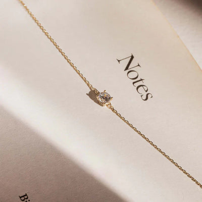 Bracelet avec pierre moissanite Cléa | Or