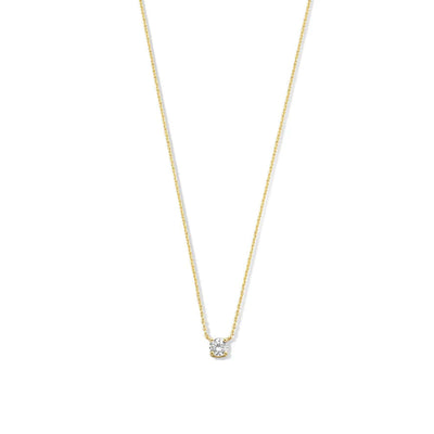 Collier avec pierre moissanite Cléa | Or