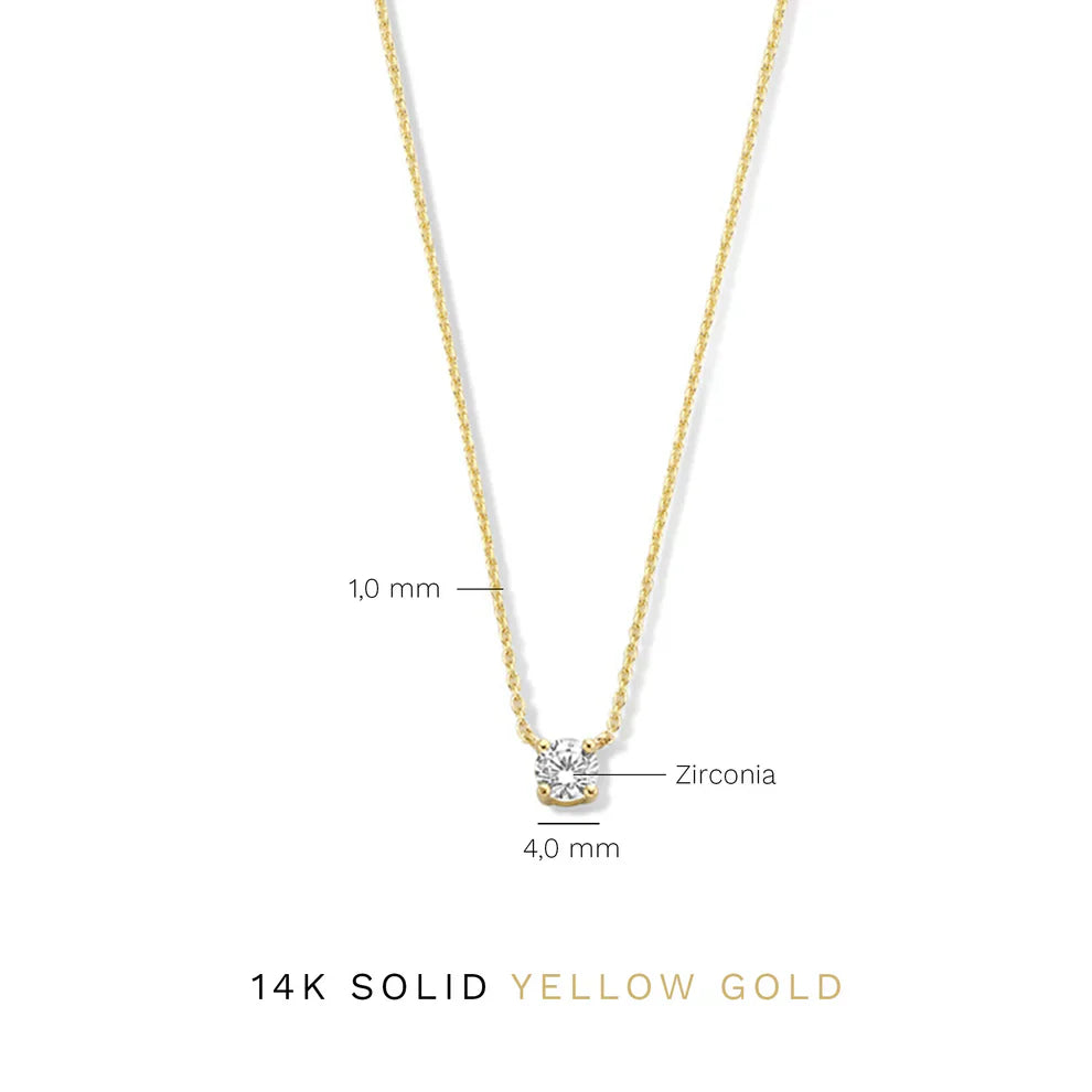 Collier avec pierre moissanite Cléa | Or