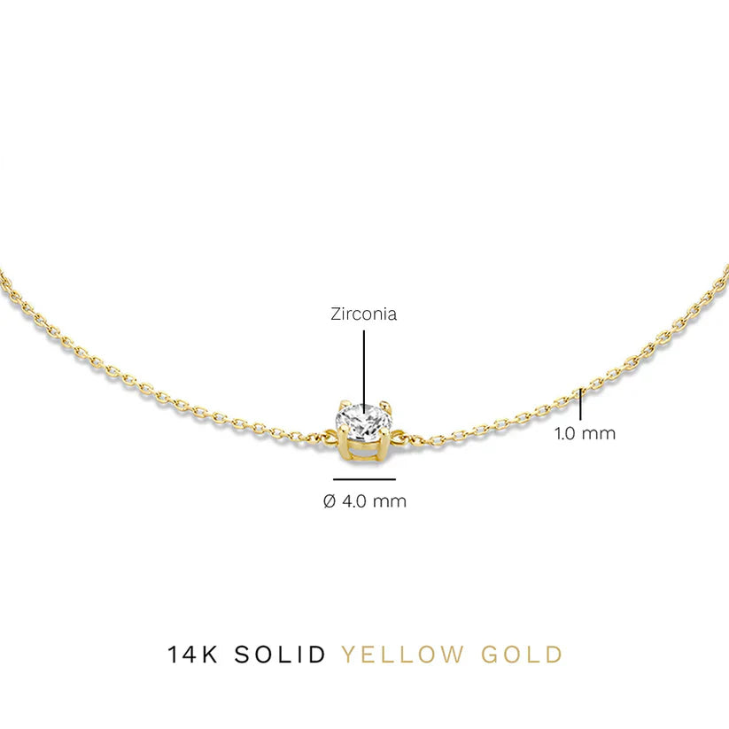 Bracelet avec pierre moissanite Cléa | Or