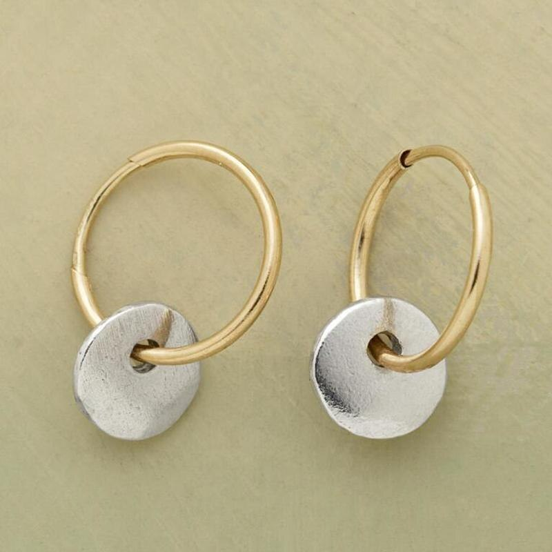 Boucles d'oreilles en plaqué or et en plaqué argent