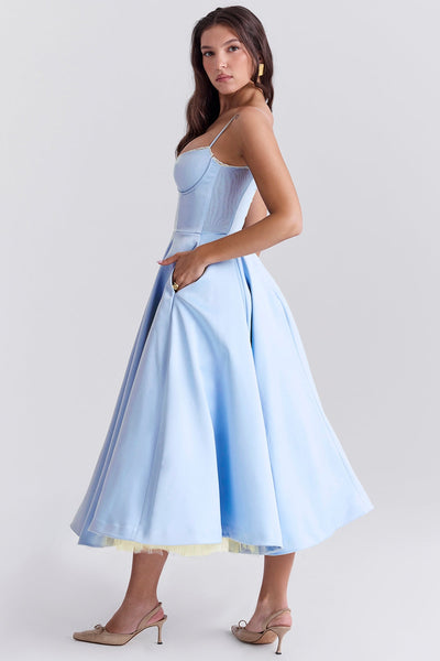 Cindy – Robe Midi en Tulle avec Charme Romantique