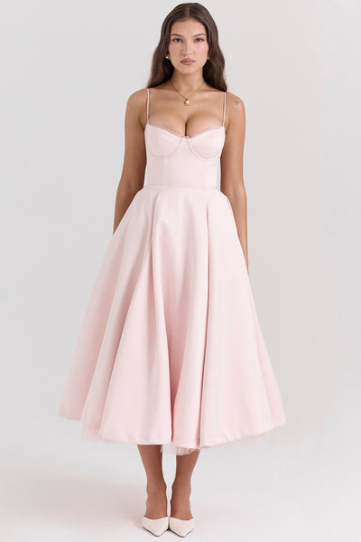 Cindy – Robe Midi en Tulle avec Charme Romantique