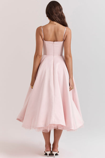 Cindy – Robe Midi en Tulle avec Charme Romantique