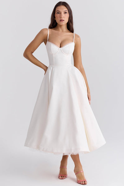 Cindy – Robe Midi en Tulle avec Charme Romantique